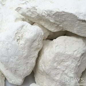 Edible clay, White dirt, WHITE edible Clay chunks (lump) natural for eating (food), 4 oz (113 g)