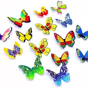 Flunyina 380Pcs Edible Butterfly Cake Topper Decoration Colorful Butterfly Shape Cupcake Glutinous Eatable Cake Toppers Edible Rice Paper Mixed Size Butterfly for Birthday Party Baby Shower Wedding