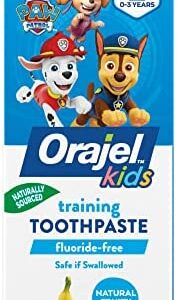 Orajel Kids Paw Patrol Fluoride-Free Training Toothpaste, Natural Fruity Fun Flavor, 1 Pediatrician Recommended Fluoride-Free Toothpaste, 1.5oz Tube