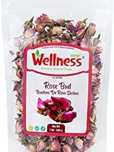 Premium Dried Rose Buds 7.05 oz 200 g | 100% Natural Dried Roses Edible Flowers | Culinary Rosebud for Rose Tea, Baking, Candle Making, Soap Making and Handicraft Boutons De Rose Sèches -Flowers Tea - Herbal Tea Premium Dried Rose Buds 7.05 oz 200 g | 100% Natural Dried Roses Edible Flowers for an Herbal Flower Tea