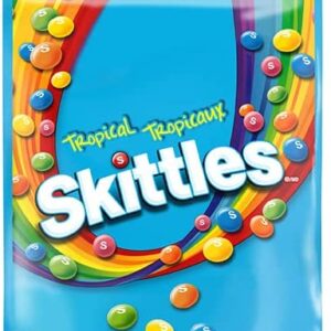 Skittles Tropical, Chewy Candy Bowl Size Bag, 1 Pack, 320g Per Pack