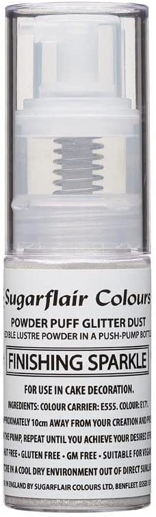 Sugarflair Powder Puff Edible Pump Spray Lustre Dust 10g - Finishing Sparkle